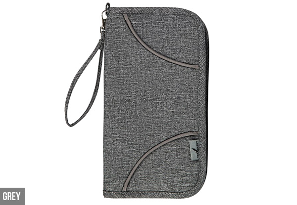RFID Passport Zip Wallet - Three Colours Available