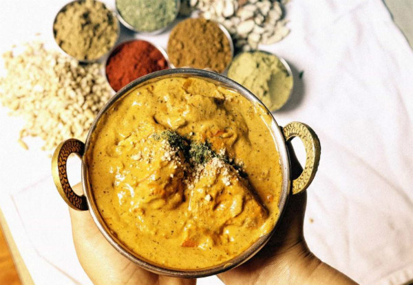 Two-Course Indian Feast for Two People incl. Entrees, Curry or Biryani Mains, Naan, Rice & Two Drinks - Options for One-Course & Drink and for up to Eight People