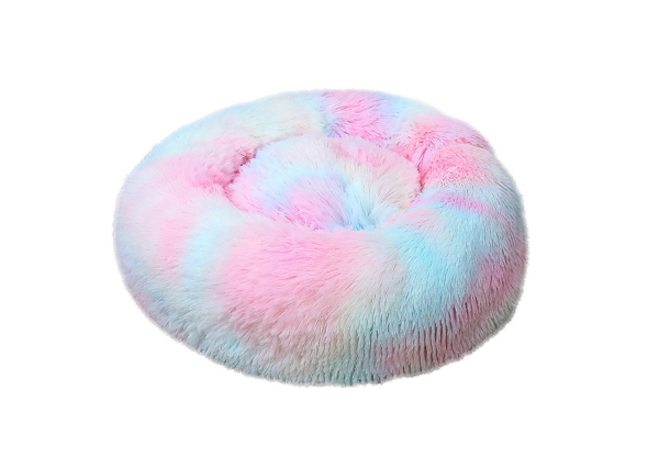 Rainbow Soft Round Pet Bed - Three Colours & Three Sizes Available with Free Delivery