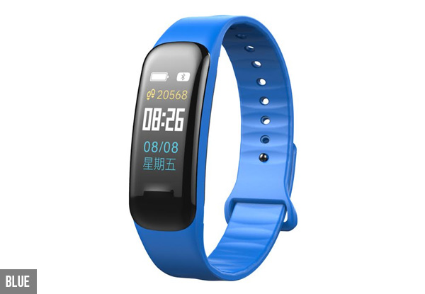 Blood Pressure & Heart Rate Fitness Wristband - Six Colours Available with Free Metro Delivery Available