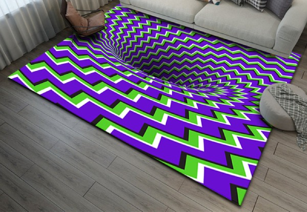 3D Vortex Illusion Carpet - Four Styles & Five Sizes Available