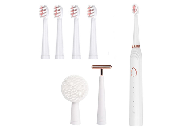 Three-in-One USB Electric Toothbrush - Two Colours Available and Option for Two-Pack
