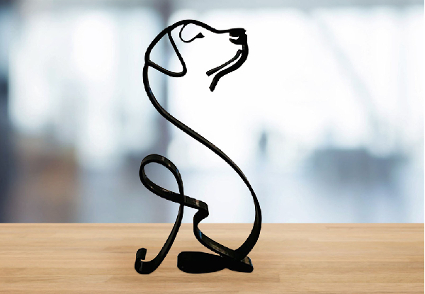 Metal Dog Abstract Art Sculpture - Available in Four Options