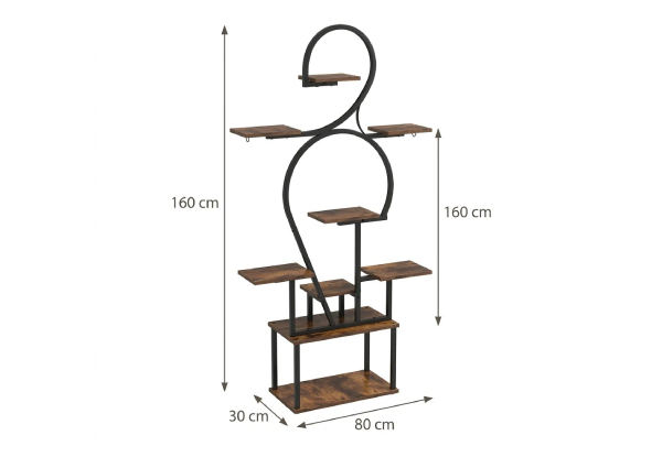 Six-Tier Curved Plant Stand
