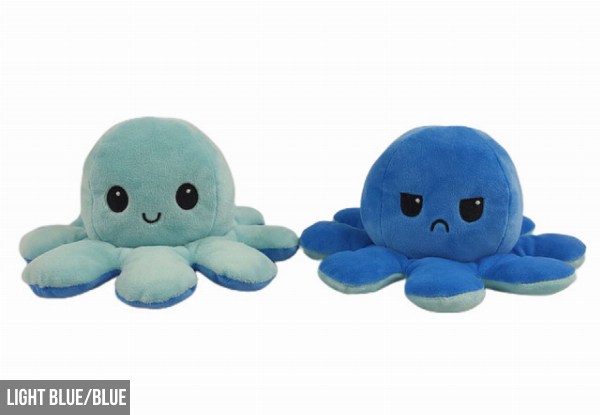 Reversible Flip Octopus Plush Stuffed Toy - Nine Colours Available