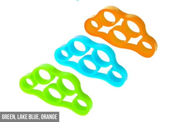 Three-Pack of Silicone Hand Resistance Bands - Three Colour Options Available