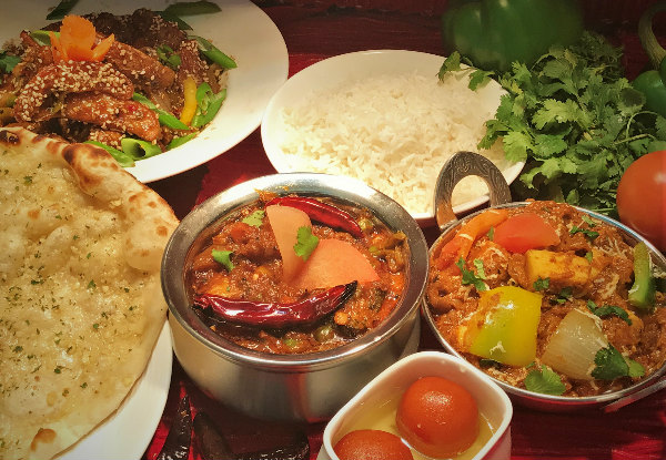 Delicious Vegetarian Three-Course Indian Dinner with Sides - Options for up to Four People