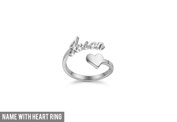 Personalised Silver 925 Name Ring - Two Designs Available