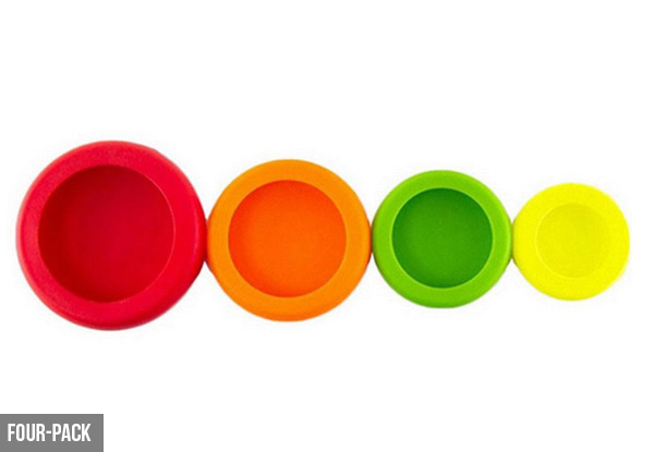 Four-Pack of Silicone Food Huggers with Free Delivery