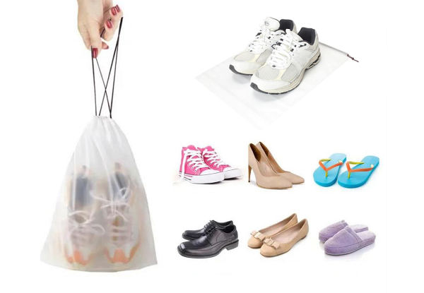 10-Piece Clear Travel Shoe Storage Bag Set - Option for Two Sets