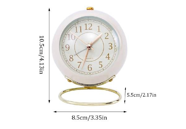 Vintage Metal Desk Clock - Four Colours Available