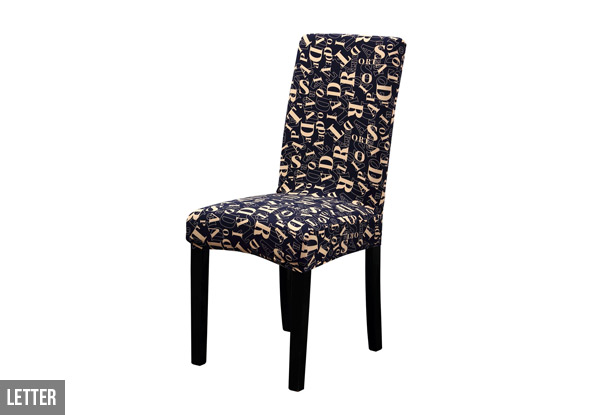 Four-Pack Stretch Chair Covers - Four Designs Available & Option for Eight-Pack