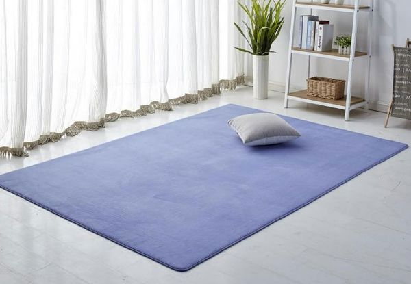 Washable Non-Slip Coral Soft Rug - Available in Four Colours & Three Sizes