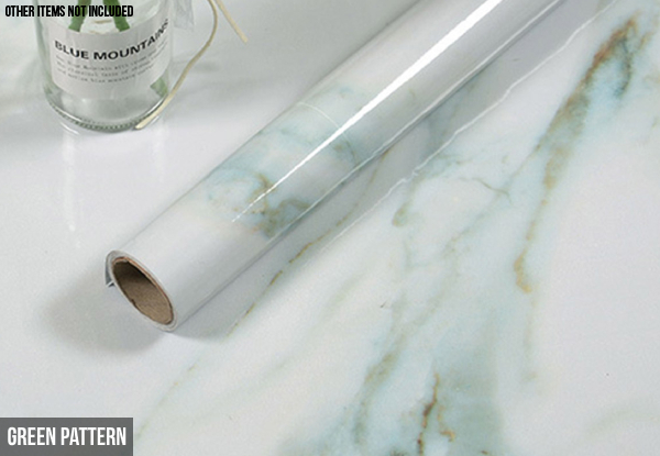 5M Marble Vinyl Film Sticker Roll - Three Colours Available & Option for Two