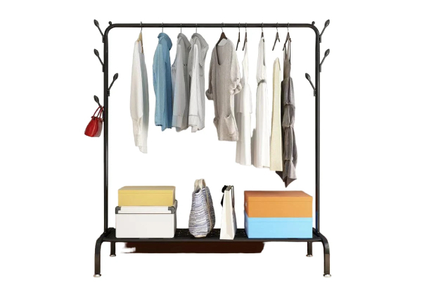 Seven-Hook Metal Garment Rack - Available in Two Sizes