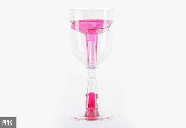 $19 for Four No Spill Wine Glasses Available in Three Colours