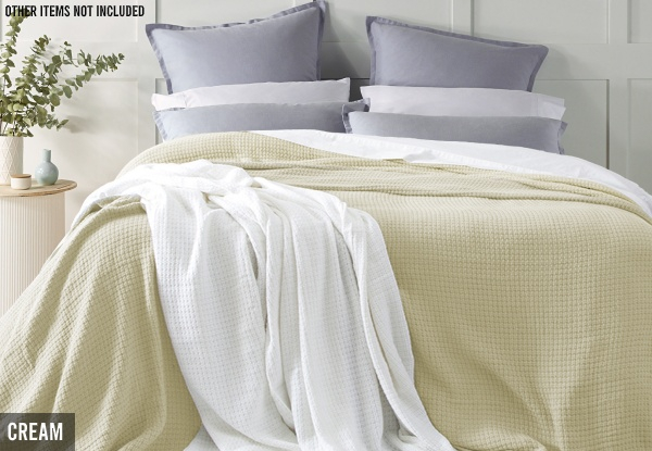 Ramesses 100% Egyptian Cotton Summer Weight Cellular Blanket 340GSM - Two Sizes & Two Colours Available