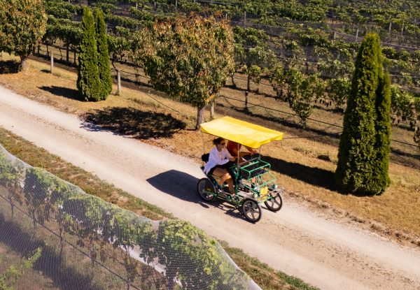 Up to 57% Off Crocodile Bike Hire in Martinborough - Options for Weekdays or Weekends - Choose from 2, 4, or 6 Seater Bike