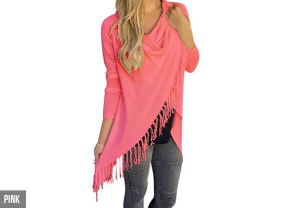 Fringe Wrap Top - Four Colours & Five Sizes Available with Free Delivery