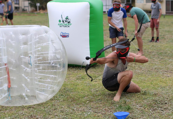 60-Minute Social Archery Arrow Tag incl. Bow, Limitless Arrows, Mask & Safety Gear