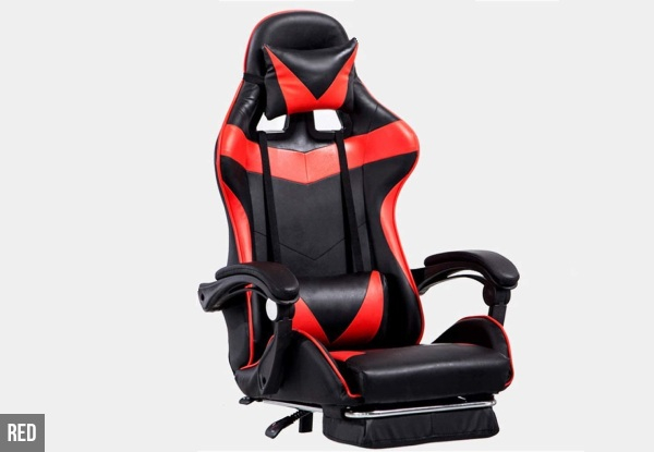 Gaming Chair with Foot Rest - Two Colours Avaialble