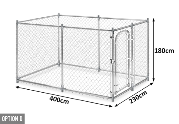 Outdoor Galvanised Steel Frame Dog Run Range - Eight Options Available