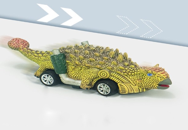 Six-Pack Pull Back Dinosaur Race Car Toy Set