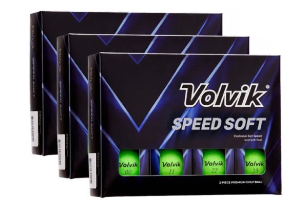 Three-Dozen Volvik Speed Soft Golf Ball - Available in Six Colours