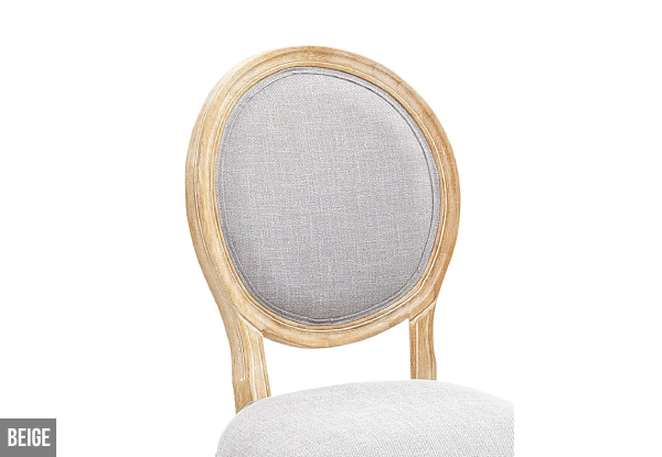 Elise French Upholstered Dining Chair - Two Colours Available