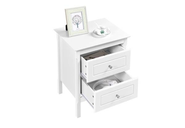 Two-Piece Bedside Table - Two Colours Available