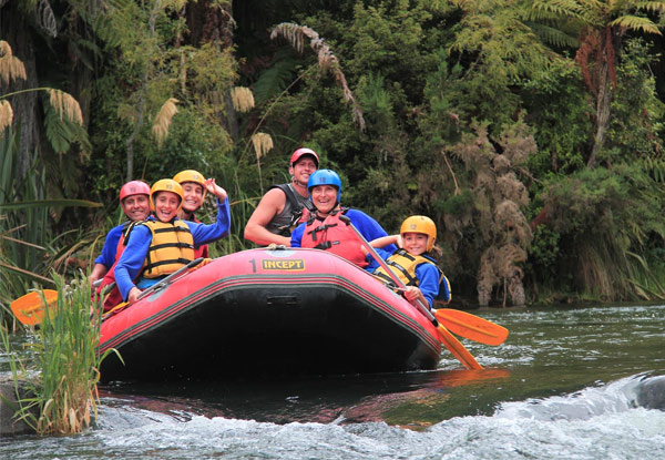 White Water Adventure Rafting Experience on The Kaituna River for One Person – Options for Two & Four People Available