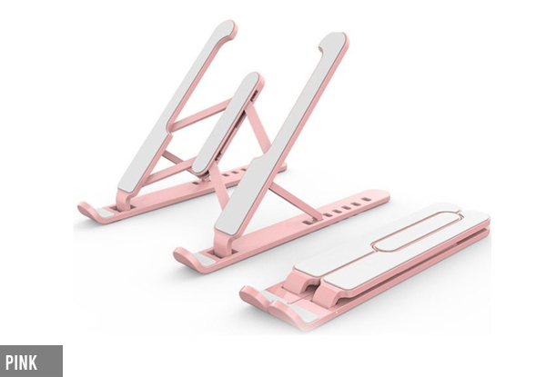 Adjustable & Foldable Anti-Slip Laptop Stand - Three Colours Available