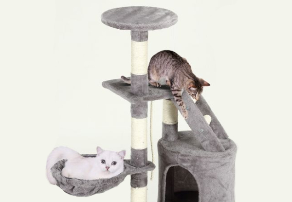 118cm Grey Cat Tower