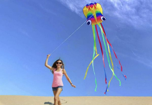 Rainbow Soft Octopus Kite - Option for Two-Set