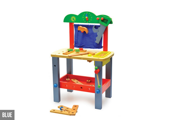 $32 for a Kids' Deluxe Wooden Tool Bench Set