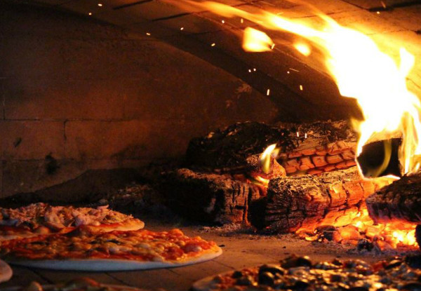 Two Large Wood-Fired Pizzas, Fries & Dessert Pizza for Two People - Options for up to Six People