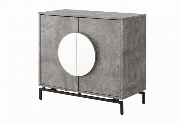 Two-Door Modern Lounge Cabinet with Wine Rack