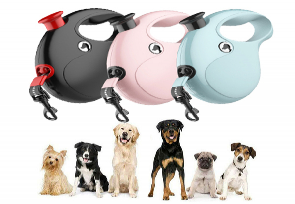 Durable Automatic Retractable Dog Leash - Three Colours Available