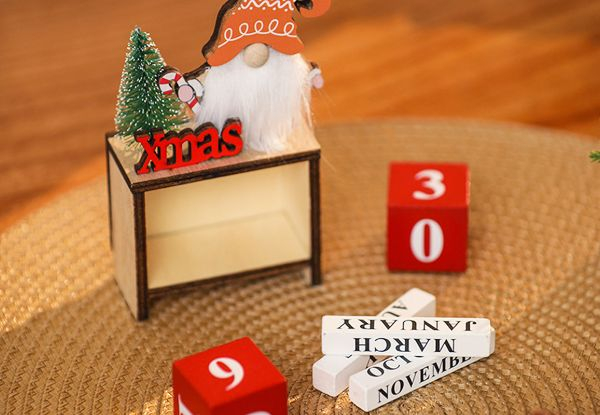 Portable Santa Design Christmas Calendar Ornament - Available in Two Styles & Options for Two-Pack