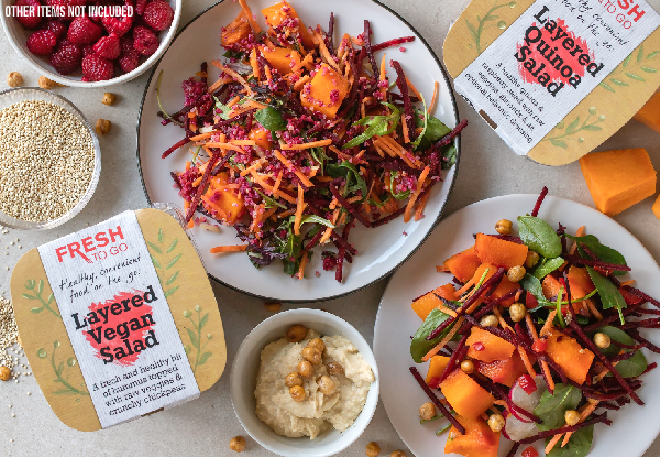 Four Delicious, Ready-to-Eat, Pre-Packed Artisan Salads - Options for 8 or 12 - North Island Urban Delivery Only