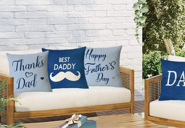 Four-Piece Happy Father's Day Cushion Covers