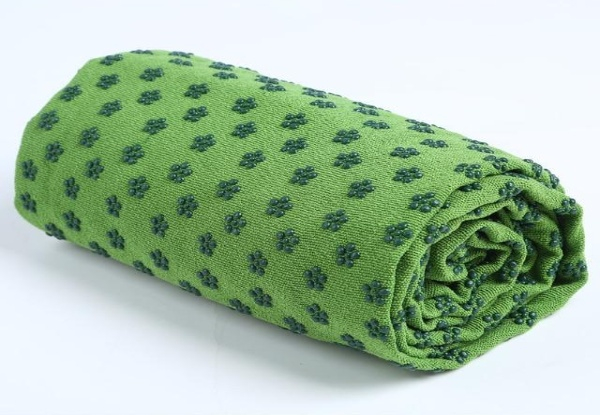 Floral Printed Non-Slip Yoga Mat Towel - Five Colours Available