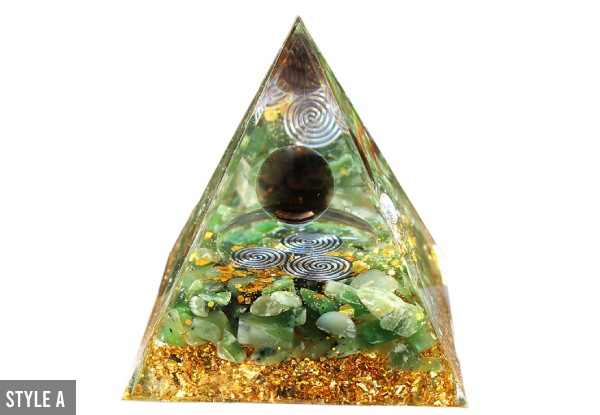 One-Pack Orgonite Pyramid Chakra Energy Stone - Six Styles Available & Option for Two-Pack
