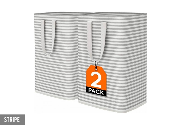 Two-Pack 75L Laundry Hamper - Available in Two Styles