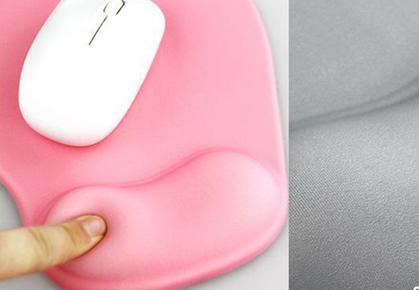 Mouse Pad with Gel Wrist Support - Available in Four Colours & Option for Two-Pack