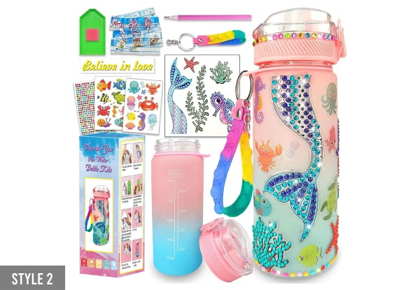 DIY Water Bottle with Stickers Kit - Three Styles Available