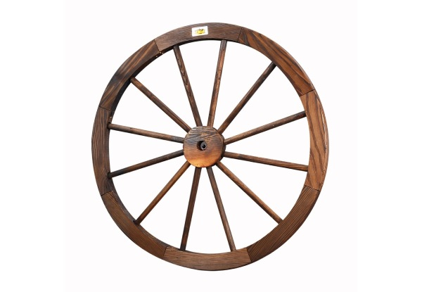 60.5cm Large Wooden Garden Wheel - Option for 76cm