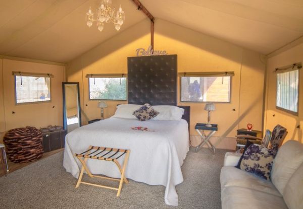 One-Night Romantic Weekday Getaway at Country Retreat Glamping for Two People incl. Bubbles on Arrival, Flowers, Chocolates & Home Cooked Breakfast - Options for Two Nights & a Two-Night Weekend Stay