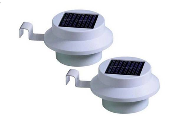 Two-Pack of Solar Gutter Lights - Two Colours Available & Option for Four-Pack