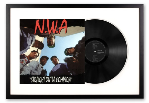 Framed N.W.A. Straight Outta Compton Vinyl Art